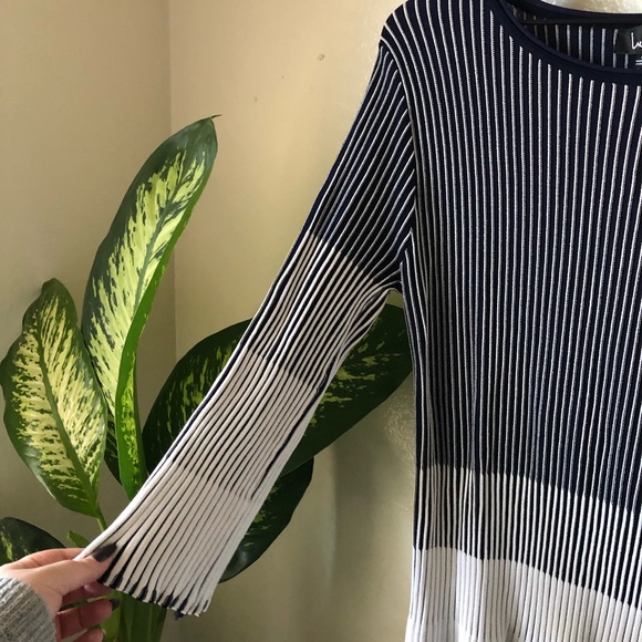 Lulu’s | Toria Striped Pleated Sweater Dress - Picture 5 of 8